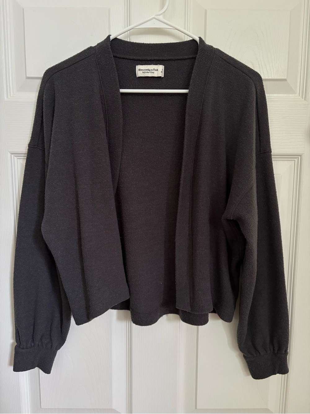 Abercrombie & Fitch Charcoal Drop Shoulder Cardigan